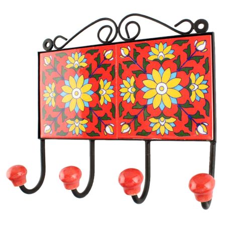 Sunflower Ceramic Tile Hook